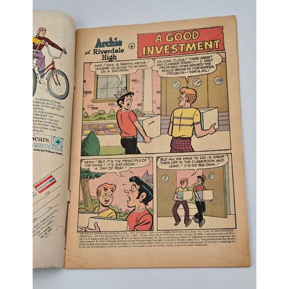 Archie at Riverdale High Dec. No. 4 Archie Series 16327 - Picture 5 of 10